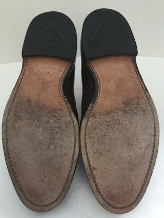 VINTAGE ALLEN EDMONDS SHELTON TWO - TONED BROWN SHARKSKIN (8261) SIZE 10.  5 3E - EUC 8