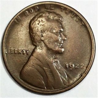 1922 No D Lincoln Wheat Cent Penny Coin Rare Date