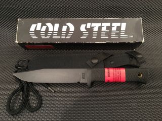 Vintage Cold Steel Srk Search Rescue Fixed Blade Knife Mib W/ Sheath