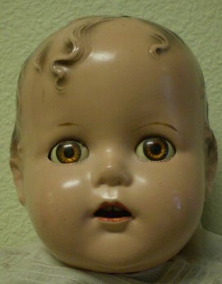 20 " Antique Miracle On 34th Street Doll With Teeth,  Brown Sleep Eyes,  Crier