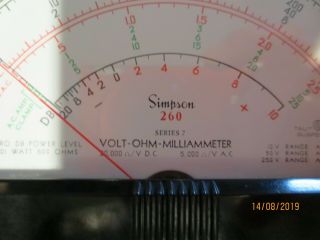 Simpson Model 260 Series 7 P M Volt Ohm Test Meter Multimeter With Case 7