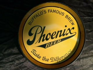 Vintage Famous Phoenix Beer Serving Tray 12 " Breweriana Advertising Man Cave