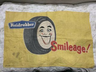 Vintage Bf Goodrich Tires Fabric Banner Reidrubber Smileage Gas Station