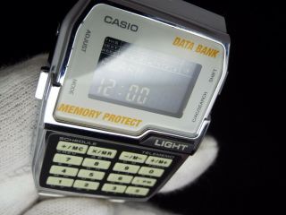 Rare CASIO Vintage Digital Watch WHITE 1477 DBC - 1500 TELEMEMO SCHEDULE MEMORY 3