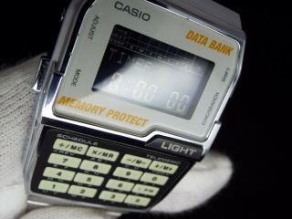 Rare CASIO Vintage Digital Watch WHITE 1477 DBC - 1500 TELEMEMO SCHEDULE MEMORY 4
