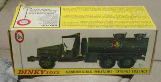 Vintage Dinky Toys - G.  M.  C.  Military Citerne Essence Truck No.  823 - Mib - Look