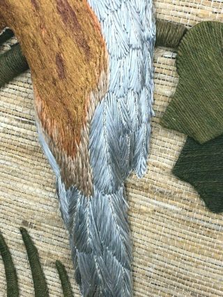 Don Freedman Wall Art Jute Round Woven Textile Fiber Art - Parrot 1983 36 
