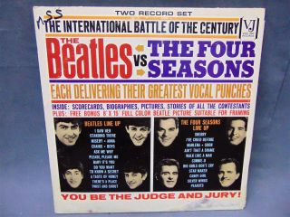 Vintage Rare The Beatles Vs.  The Four Seasons International Battle Double Album