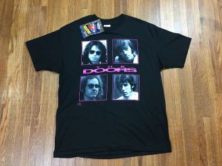 Vintage 90s The Doors T Shirt Sz L / XL Slim Fit Jim Morrison Graphic NOS 2