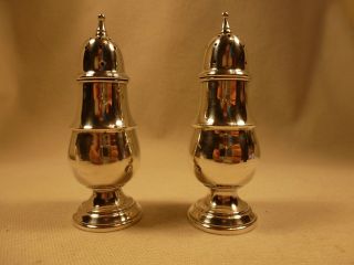 Solid Sterling Silver (. 925) Salt And Pepper Shakers 