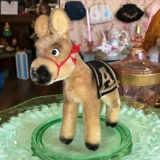 Rare 1957 Vintage Steiff Army Mule Donkey Usa Special Edition