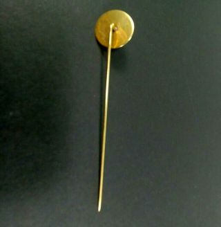 14K Yellow Gold Vintage Stick Pin with Amethyst Stone 3.  5 Inches 3 Grams Total 5