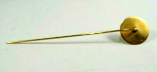 14K Yellow Gold Vintage Stick Pin with Amethyst Stone 3.  5 Inches 3 Grams Total 6