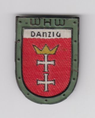 W.  H.  W.  (winter Relief Of The German People) Danzig Shield Pin