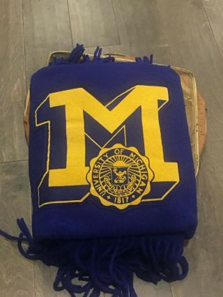 Vintage Pendleton Wool Stadium Blanket - University Of Michigan Wolverines