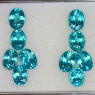 9.  54 Ct 100 Natural Rare Blue Apatite Earring Set Rare To Find