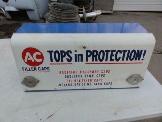 Vintage Ac Radiator Caps Counter Top Display Cabinet Sign Gas Oil