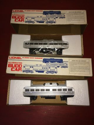 Vintage Lionel Baltimore & Ohio B&O 8764 Illuminated Budd Cars in Boxes 3