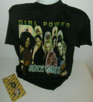 Vintage 90s Spice Girls T - Shirt Sporty Baby Ginger Posh Scary Xl X - Large Wannabe