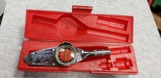 Vtg Snap - On Tools Torqometer Torque Wrench Te - 12a Inch Pounds W/ Plastic Case