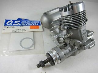 Vintage Os Max 46 Sf R/c Model Airplane Engine With Muffler & Spare Head Gasket