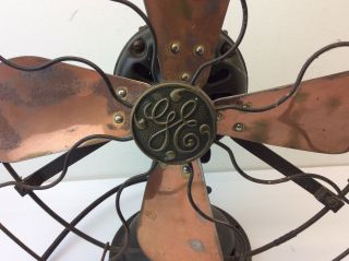 Vintage Copper Blade Cast Iron General Electric GE Alternating Current Fan Parts 2