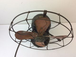 Vintage Copper Blade Cast Iron General Electric GE Alternating Current Fan Parts 3
