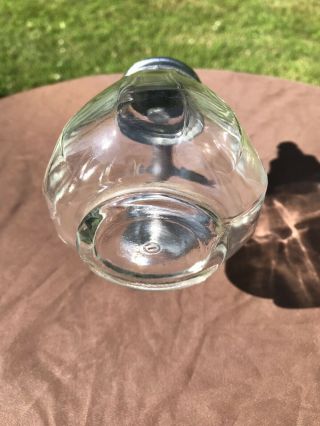 VINTAGE GLASS SOAP POWER DISPENSER WITH GLASS GLOBE CHROMED PLUNGER 6