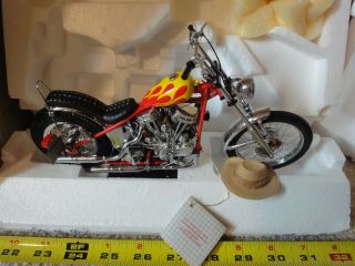 Franklin Diecast 1/10,  Easy Rider " Billy Bike " Chopper Motorcycle.  Rare