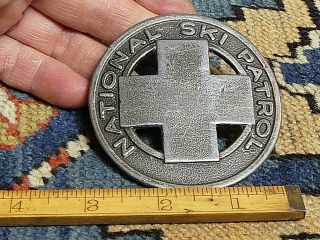 Vintage National Ski Patrol Belt Buckle Bergamot Brass Usa Wow