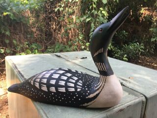 1989 John A.  Nelson Handmade Loon Decoy - Signed And Dated