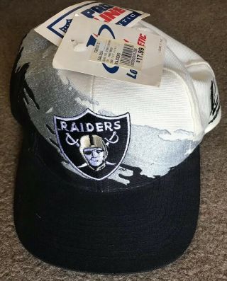 Vintage Nfl Los Angeles Raiders Splash Logo Athletic Snapback Hat Cap Nwt