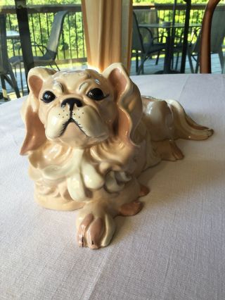 Vintage Kay Finch California Pottery Ceramic Pekingese Dog