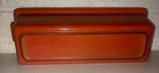 VINTAGE LE CREUSET CAST IRON ENAMEL FLAME ORANGE PATE TERRINE PAN LOAF PAN EUC 8