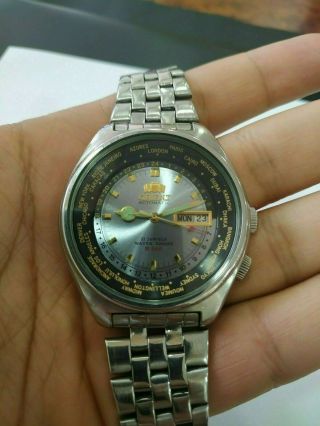 Rare Vintage Orient World Timer Automatic 21 Jewels All
