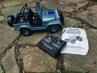 Vintage Rare Radio Shack / Tandy Rc Jeep Renegade Blue W/ 60 - 3089