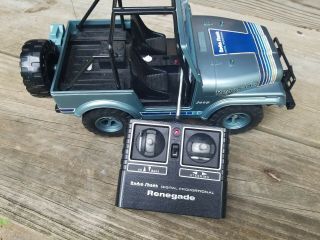 Vintage rare Radio Shack / Tandy RC Jeep Renegade Blue W/ 60 - 3089 2