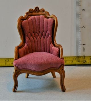 Artisan Leonetta Chair Dollhouse Signed Vintage Dollhouse Miniatures 1:12 Rare
