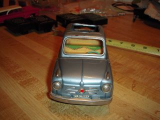 Vintage Tin Friction Tin Toy Car Tin Litho Interior Bandai Fiat 600