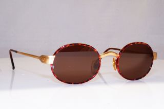Emporio Armani Mens Vintage 1990 Designer Sunglasses Gold Oval Ea 1801 801 16907