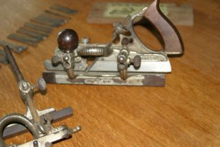 2 Vintage Stanley No.  45 Combination Plane with cutters 4