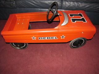 Dukes Of Hazzard Style Rebel Pedal Car Amf 11 Vintage 1970 