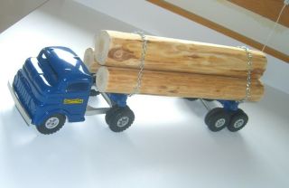 Old Vintage Structo Log Truck With Real Logs Real