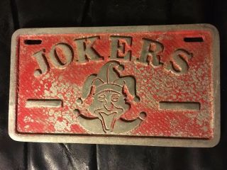 Vintage Car Club Plate Plaque Jokers