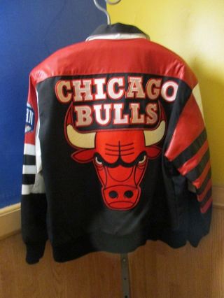 Jeff Hamilton Leather Jacket Chicago Bulls Limited Edition 1996nba Vintage Large