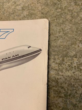 Vintage Pan American Airways 747 Press Kit.  Rare 3