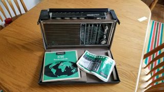 Vintage Grundig Satellit 210 Transistor 6001 Multi - Band Radio With Case