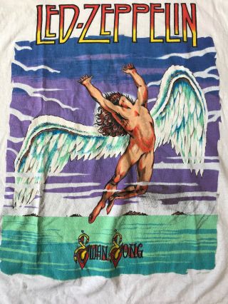 True Vintage Led Zeppelin Swan Song Single Stitched 1990 Men 