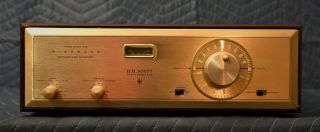 Vintage H.  H.  Scott Type 310d - Fm Wideband Broadcast Monitor With Wood Case