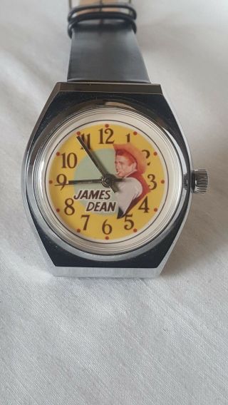 Vintage Adult Wind Up James Dean Character Watch 1980s
